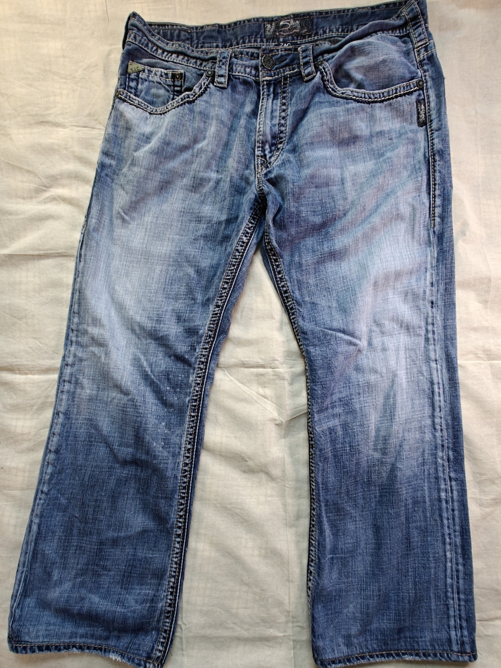 SILVER ZAC jeans Mens 36 straight 32 inseam